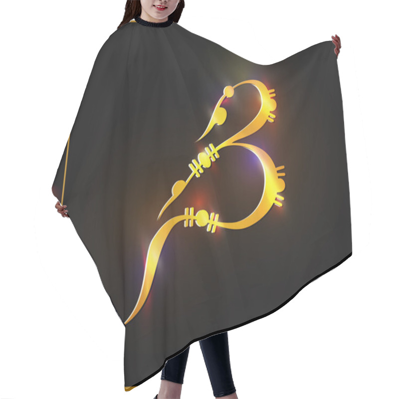 Personality  Awesome Ornamental Element In Gold Style Hair Cutting Cape