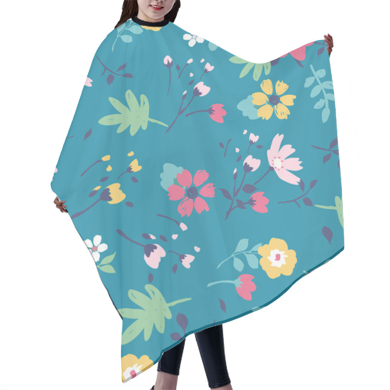 Personality  Seamless Summer Tiny Flower Pattern Background Hair Cutting Cape