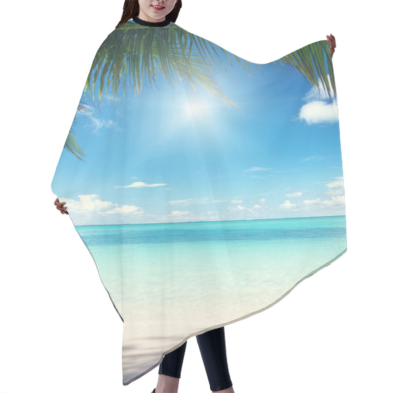 Personality  Caribbean Sea And Coconut Palms Hair Cutting Cape