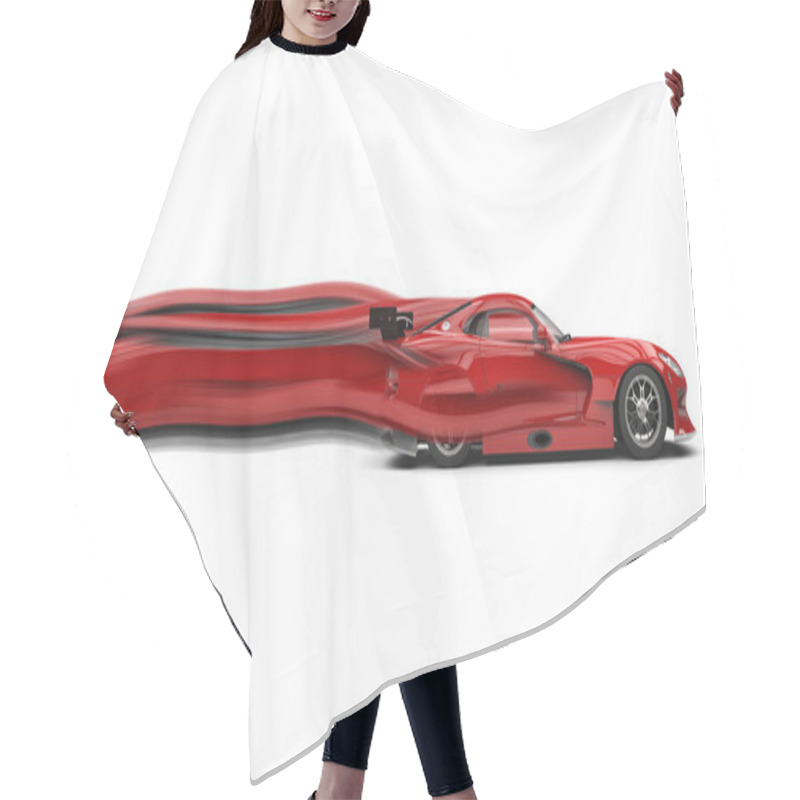 Personality  Super Fast Modern Red Sports Car - Paint Trails FX Hair Cutting Cape