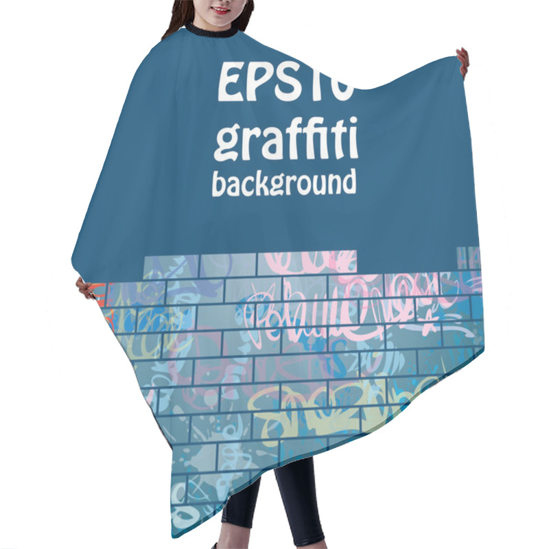 Personality  Graffiti Background Design Hair Cutting Cape