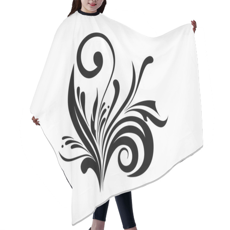 Personality  Scroll Pattern Tattoo With Background Hair Cutting Cape