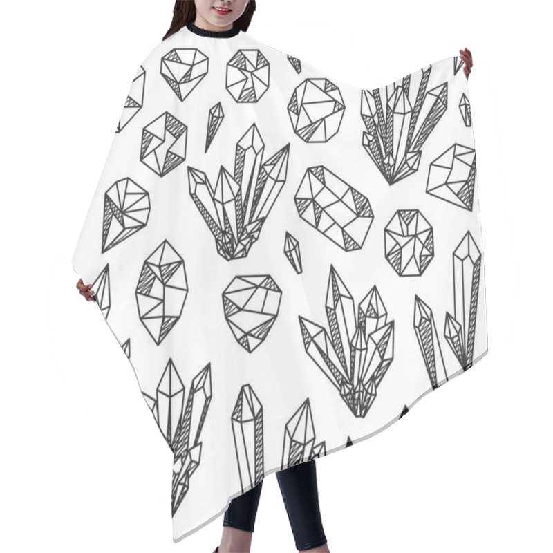 Personality  Vector Collection Of Beautiful Crystals And Gemstones Hair Cutting Cape