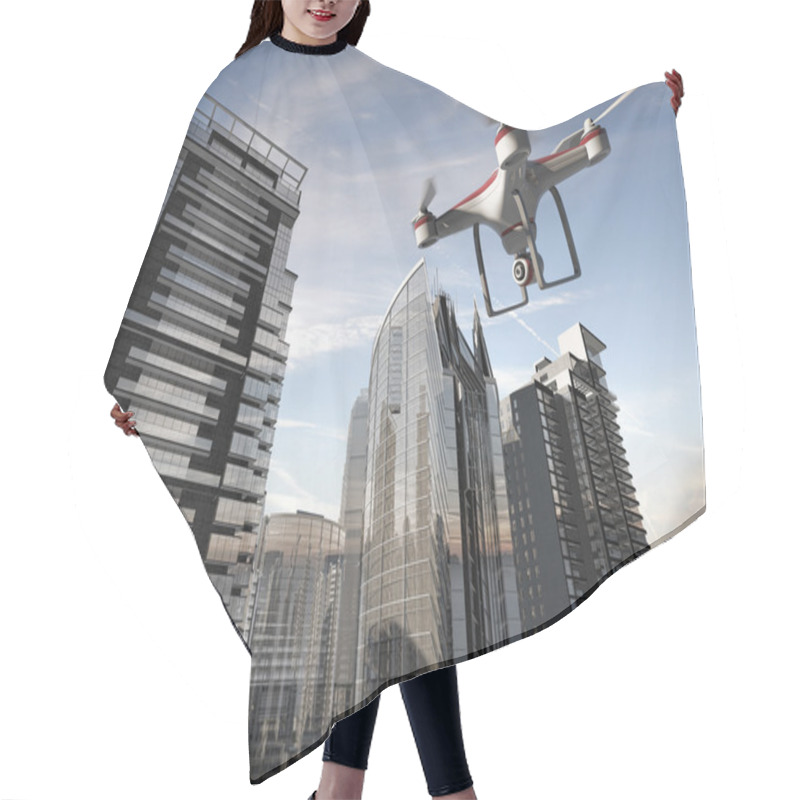 Personality  Drone Flying For Aerial Photography Or Video Shooting Hair Cutting Cape