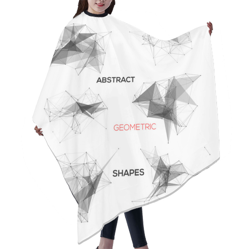 Personality  Set Of Abstract Vector Geometric Shapes. Hair Cutting Cape