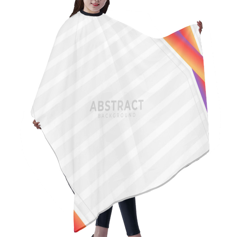 Personality  Gradient Purple Curve On A Gray Background Vector Hair Cutting Cape