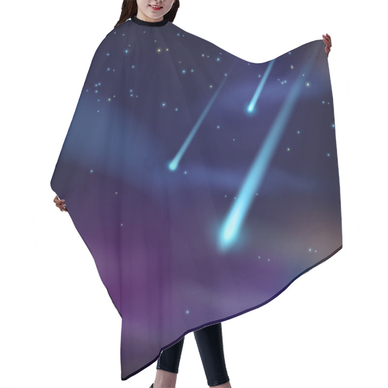 Personality  Night Sky With Comets Wallpaper Hair Cutting Cape