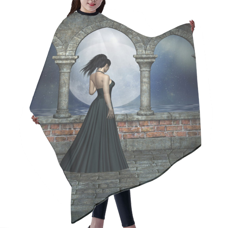 Personality  Fantasy Landscape With Woman Hair Cutting Cape