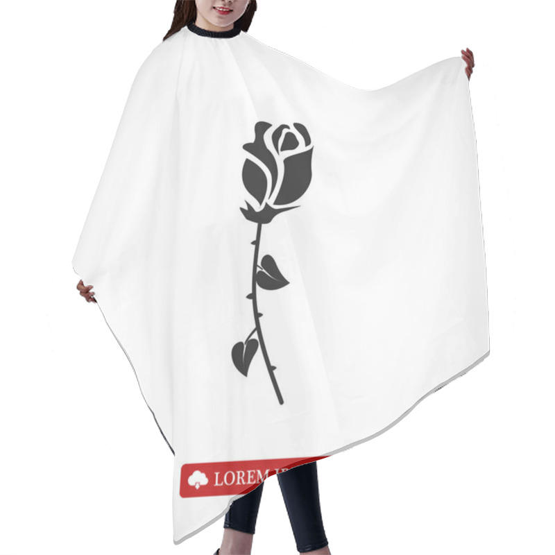 Personality  Rose Flower Icon Hair Cutting Cape