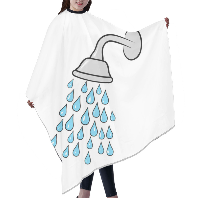 Personality  Shower Head Hair Cutting Cape