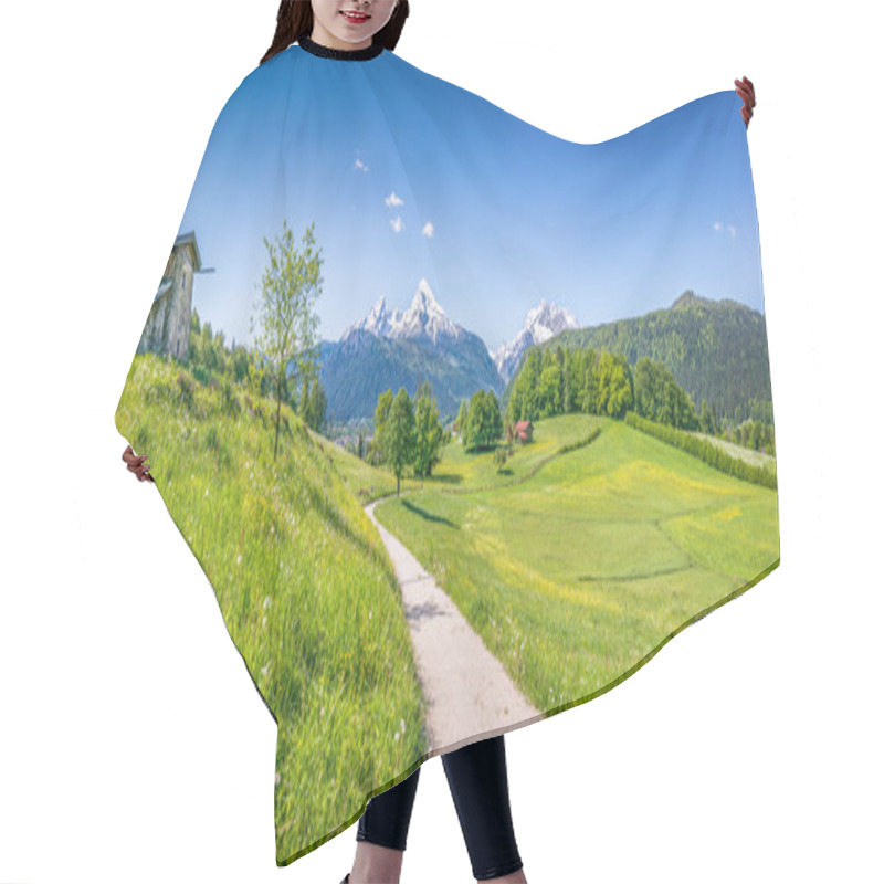 Personality  Idyllic Summer Landscape In The Alps Hair Cutting Cape