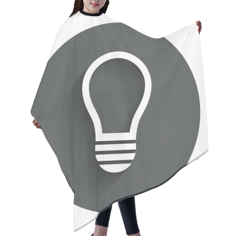 Personality  Light Lamp Sign Icon. Idea Symbol. Hair Cutting Cape