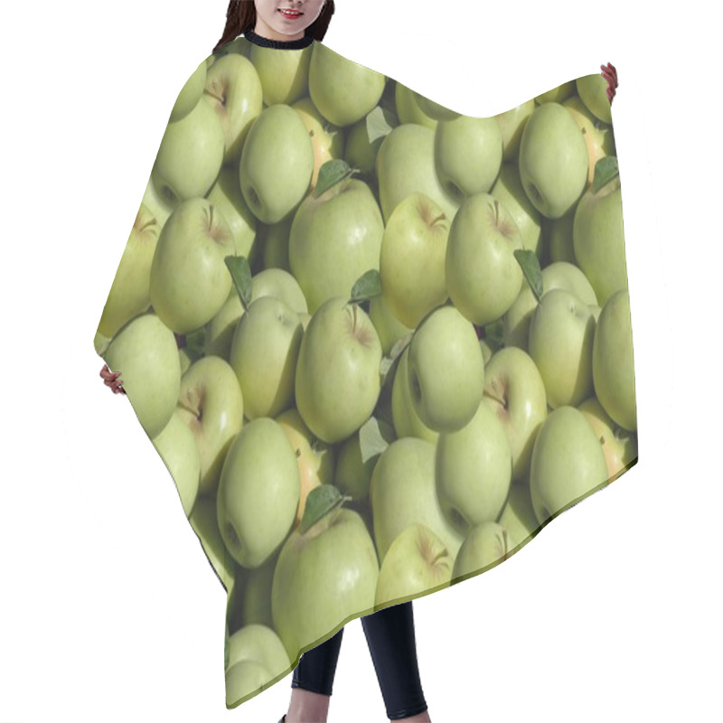 Personality  Seamless Background Of White MacIntosh Apples (grown Only In New Mexico, And Frequently Mistaken For Granny Smith) Hair Cutting Cape