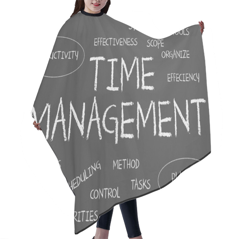 Personality  Time Management Word Cloud Hair Cutting Cape