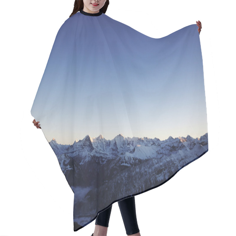 Personality  Swiss Alps, Bernese Oberland, Top Of Europe, Switzerland Hair Cutting Cape