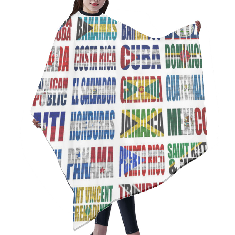 Personality  North America Countries Flag Words Hair Cutting Cape