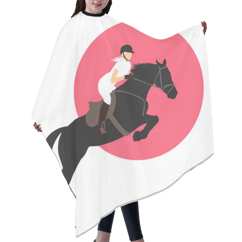 Personality  Equestrian Sports Design Hair Cutting Cape