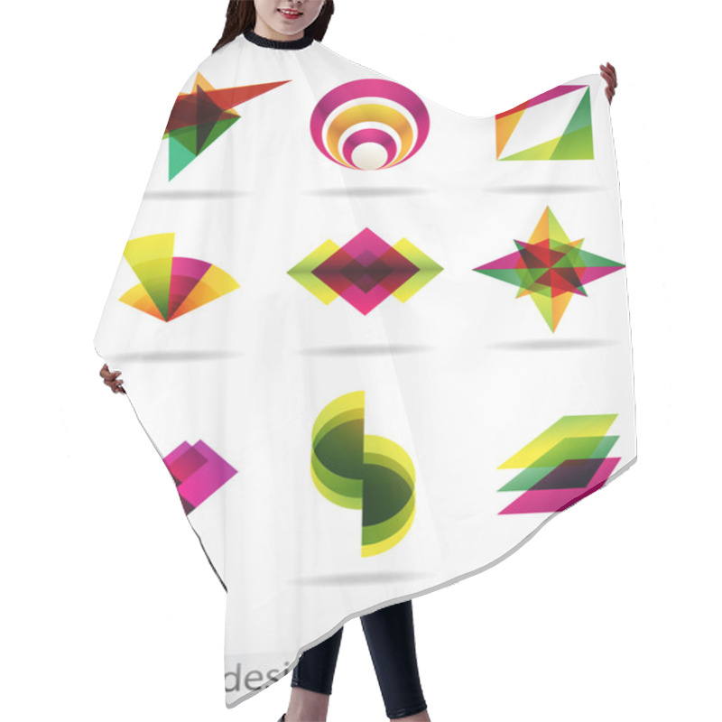 Personality  Abstract Design Elements. Hair Cutting Cape