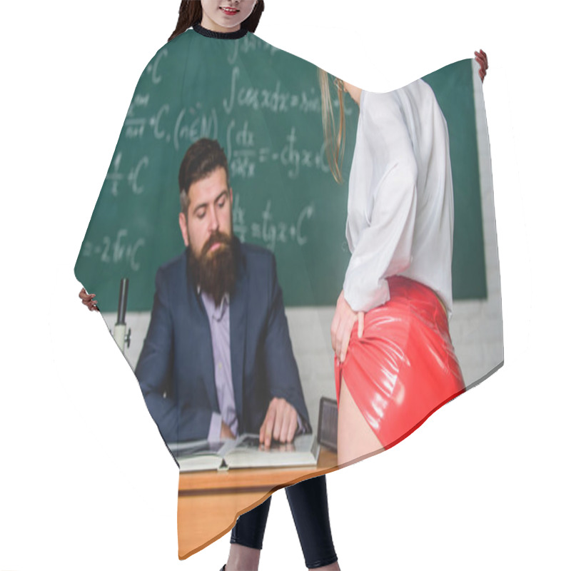 Personality  Sexy Butt Red Latex Skirt In Front Of Teacher. Looking For Help With Homework. Seductive Offer. Sexual Bribe. Check Knowledge. Buttocks Fetish. Sexy Student. University High School. Sexy Seduction Hair Cutting Cape