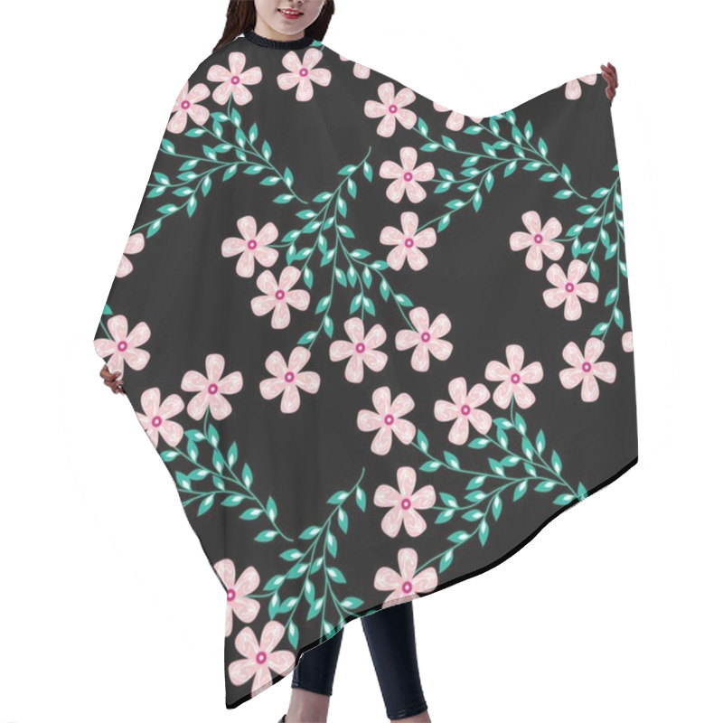 Personality  Seamless Pattern With Floral Motifs Able To Print For Cloths, Tablecloths, Blanket, Shirts, Dresses, Posters, Papers. Hair Cutting Cape