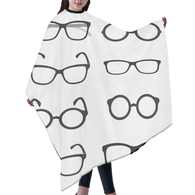 Personality  Vector Group Of An Glasses  Hair Cutting Cape