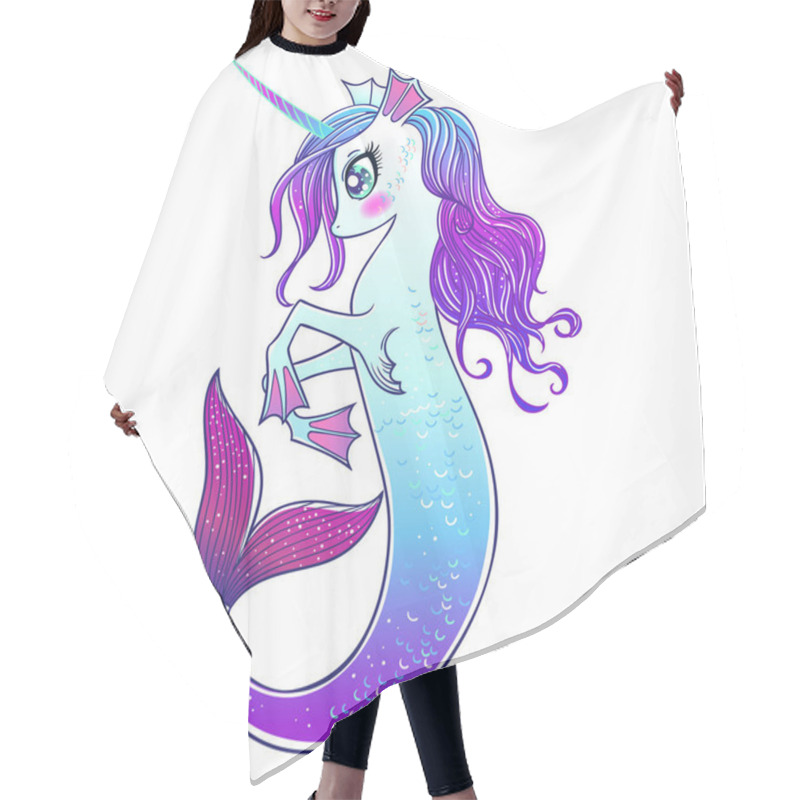 Personality  The Most Beautiful Cute Magic Unicorn And Fairy Elements Collection.  The Day, Night, Rainbow, Light, Dark, Neon, Mermaid, Pink Marshmallow, Zebra Unicorn.  Isolated Vector Illustration. Hair Cutting Cape