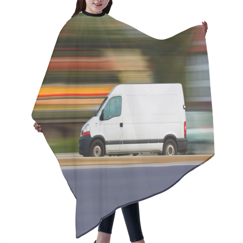 Personality  Blur Speedy White Van Hair Cutting Cape