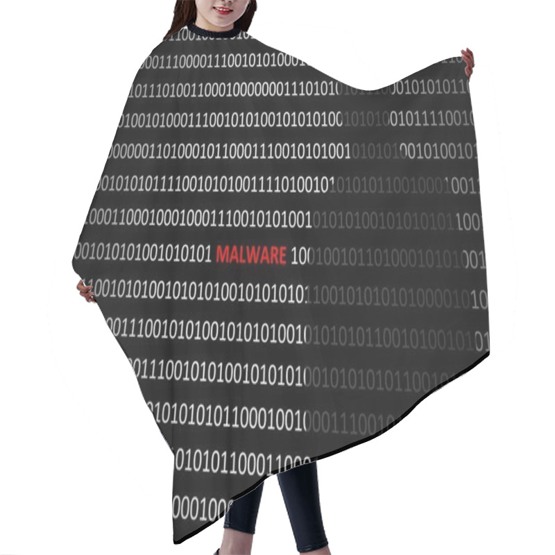 Personality  Anonymous Hacker Without Face And Malware Background Hair Cutting Cape