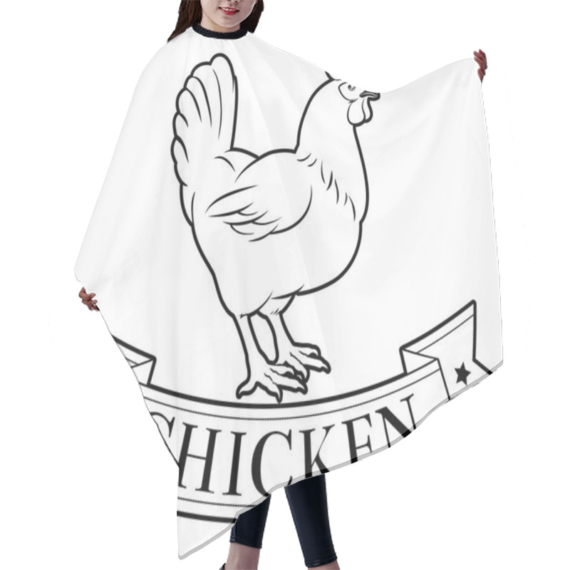 Personality  Chicken Food Label Hair Cutting Cape