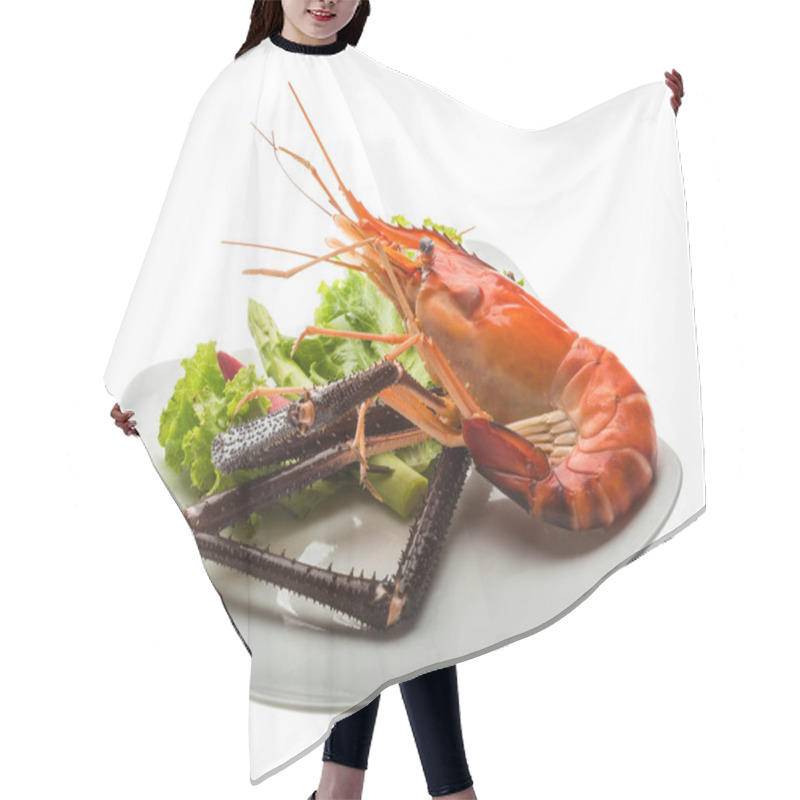 Personality  Giant Freshwater Prawn Hair Cutting Cape