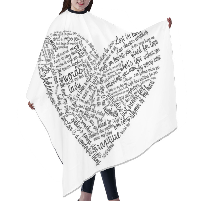 Personality  An Abstract Vector Illustration Of Romantic Love Scribbles For Valentines Day In The Shape Of A Heart Hair Cutting Cape