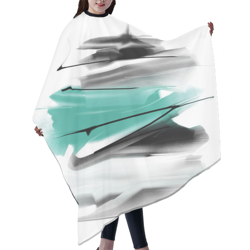 Personality  Abstract Green Background. Hair Cutting Cape