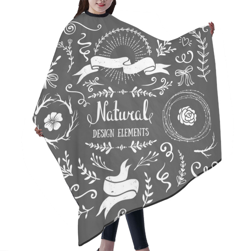 Personality  Set Of Design Elements Hair Cutting Cape