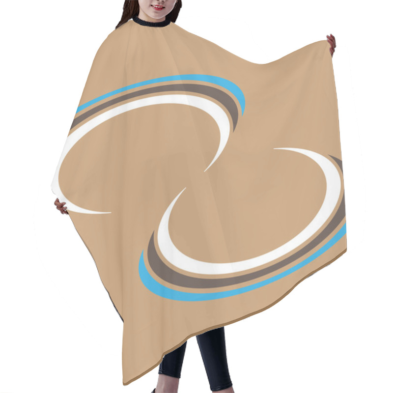 Personality  Swirly Vector Layout Hair Cutting Cape