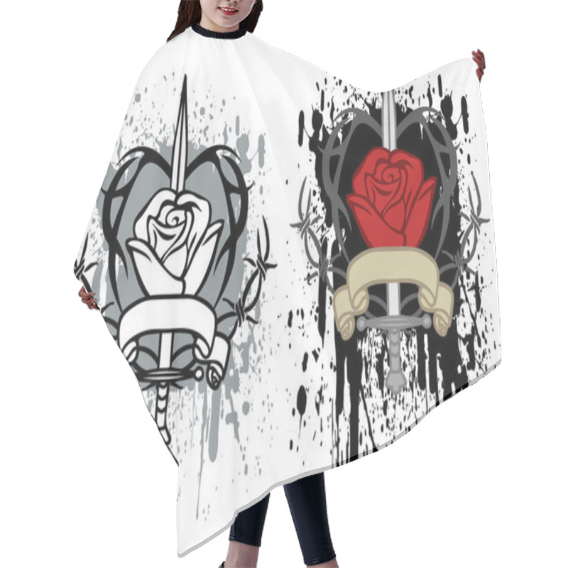 Personality  Rose Blade Hair Cutting Cape