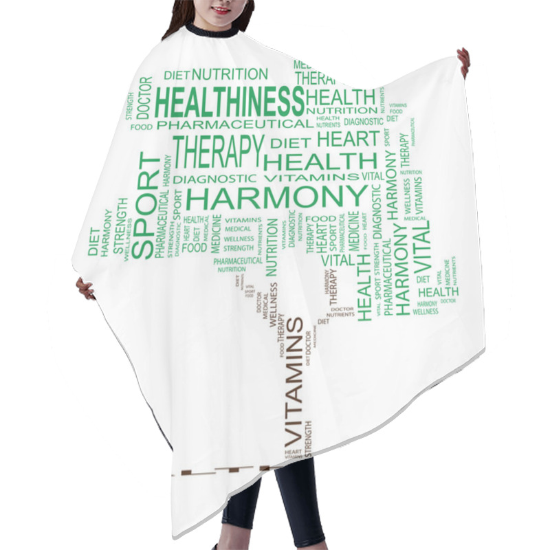 Personality  Health Text As Wordcloud Hair Cutting Cape