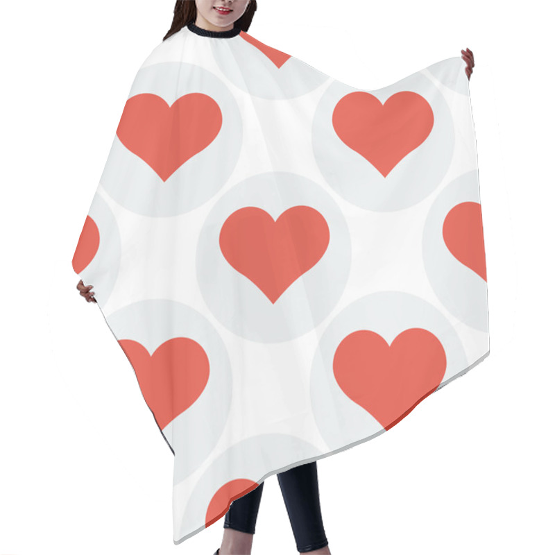 Personality  Seamless Heart Pattern Background Hair Cutting Cape