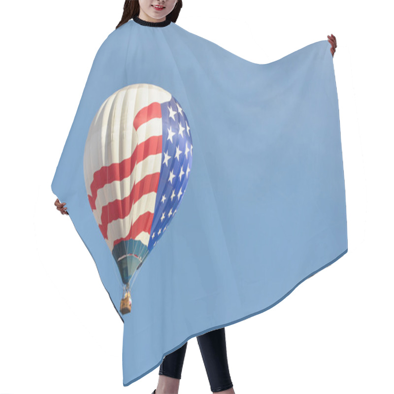 Personality  Red White And Blue Hot Air Balloon Hair Cutting Cape