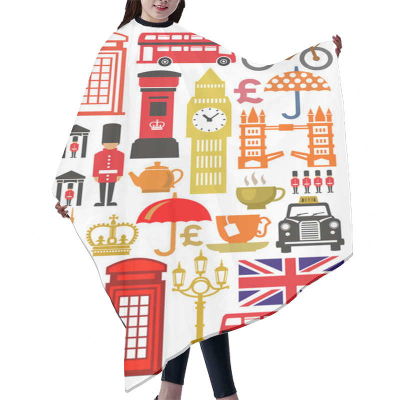 Personality  Uk Icon Set Hair Cutting Cape