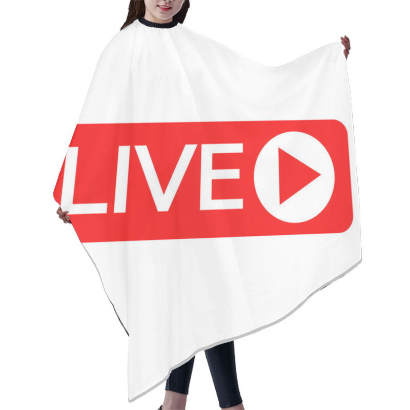 Personality  Live Streaming Online Sign Vector Design Hair Cutting Cape