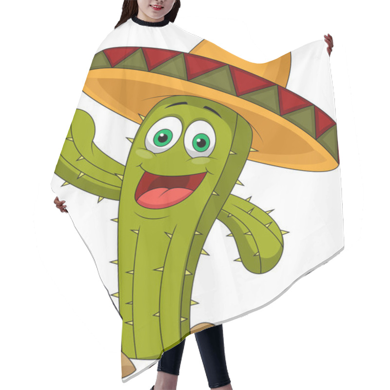 Personality  Cute Cactus Cartoon Character Hair Cutting Cape