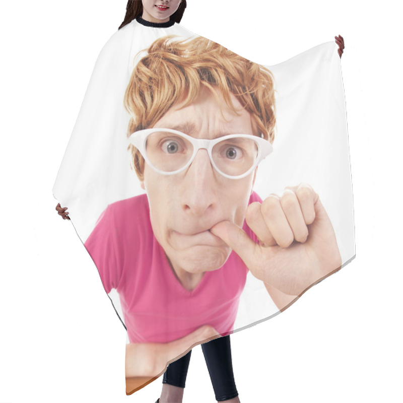 Personality  Anxious Nerdy Guy Hair Cutting Cape