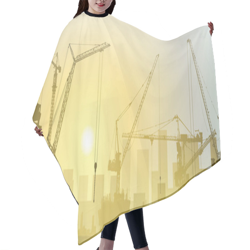 Personality  Tower Cranes Hair Cutting Cape