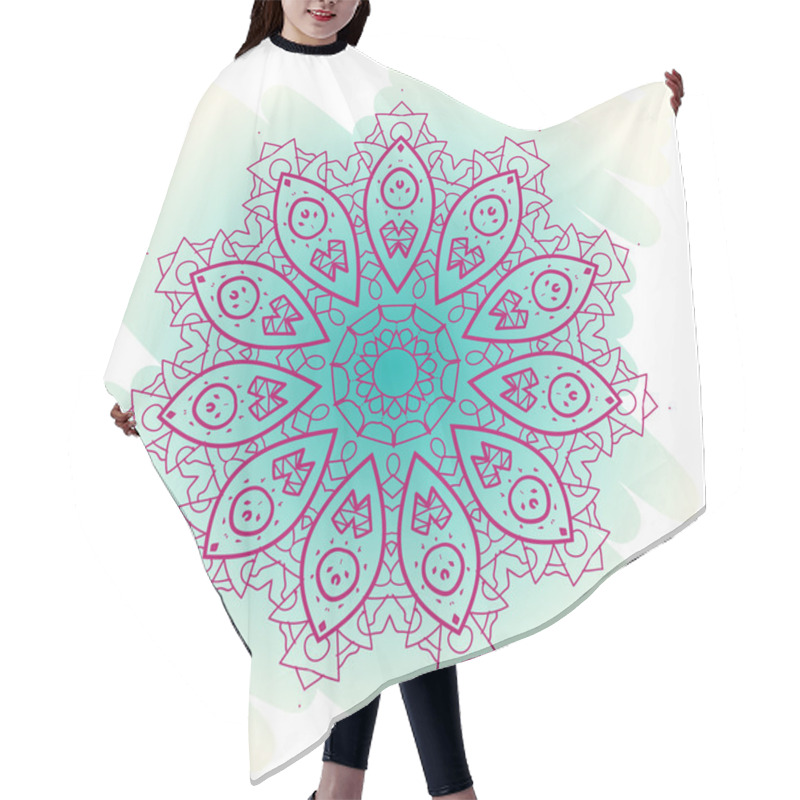 Personality  Oriental Mandala Motif. What Is Karma? Hair Cutting Cape