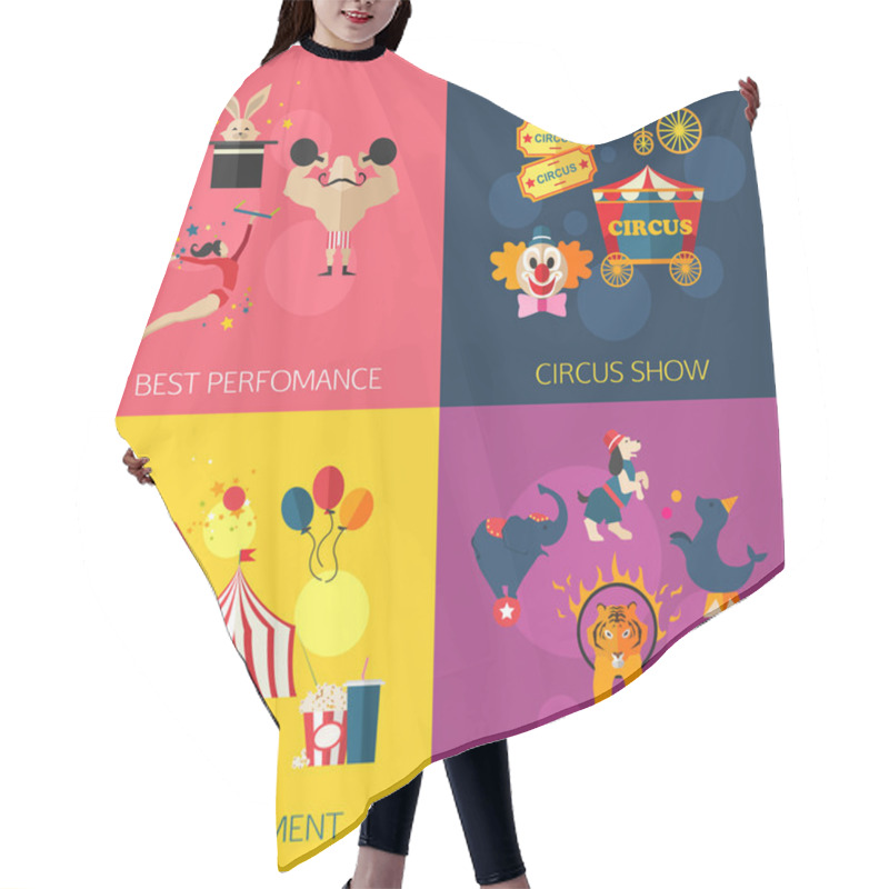 Personality  Circus Performance, Entertainment, Amusement Show Hair Cutting Cape