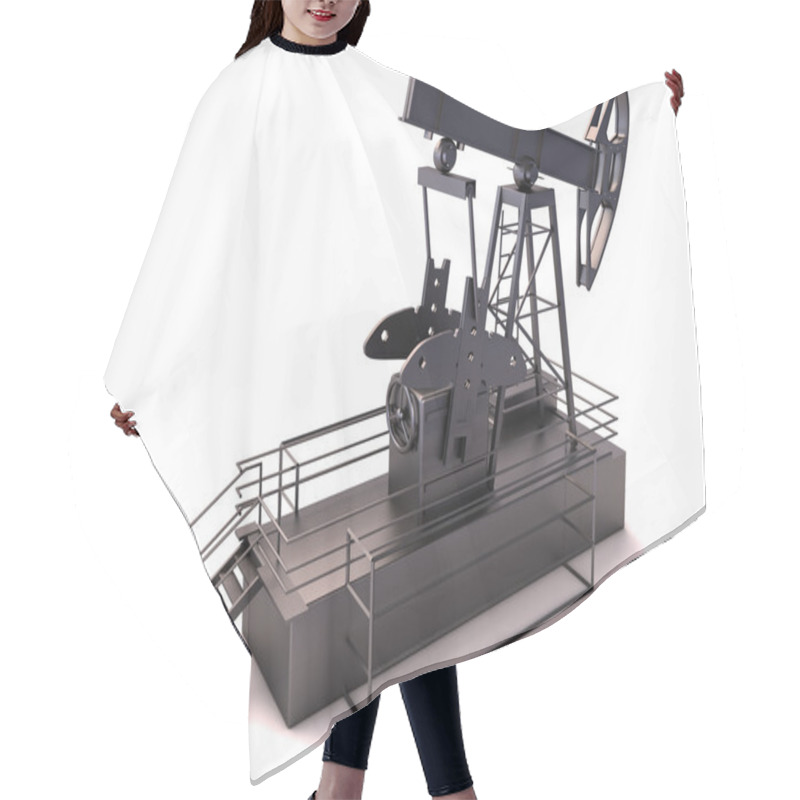 Personality  Oil Rig Isolated Hair Cutting Cape