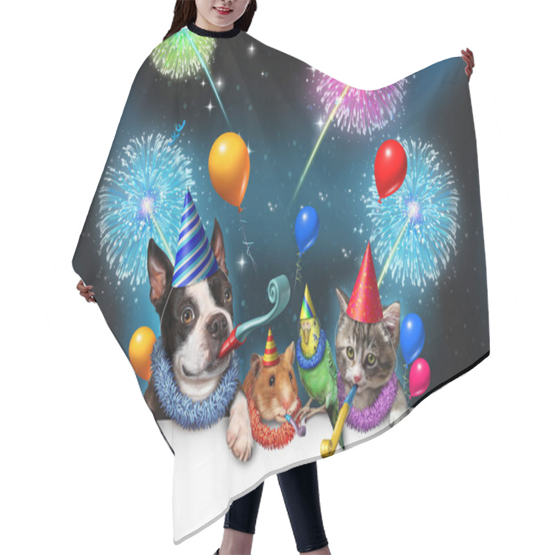 Personality  New Year Pet Celebration Hair Cutting Cape