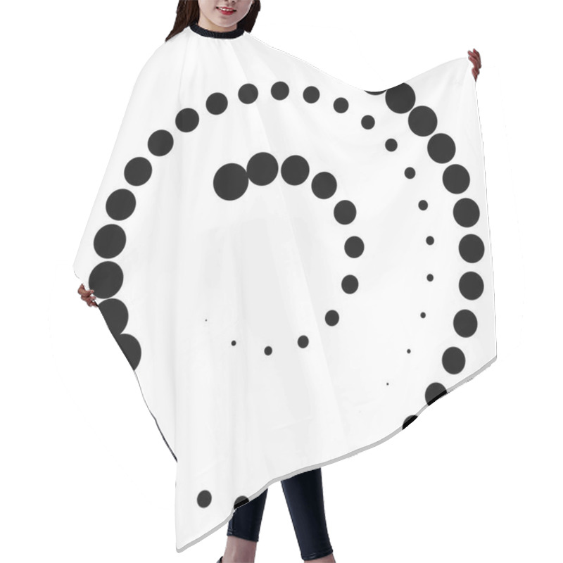 Personality  Spiral Element With Concentric Circles Hair Cutting Cape