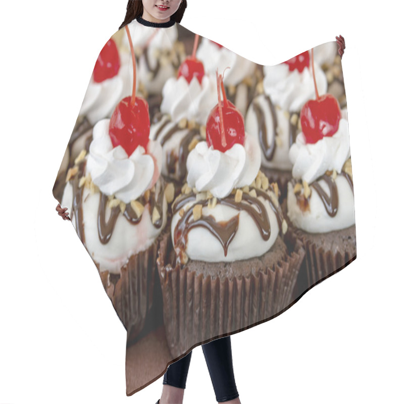 Personality  Assorted Cupcakes On Display Hair Cutting Cape