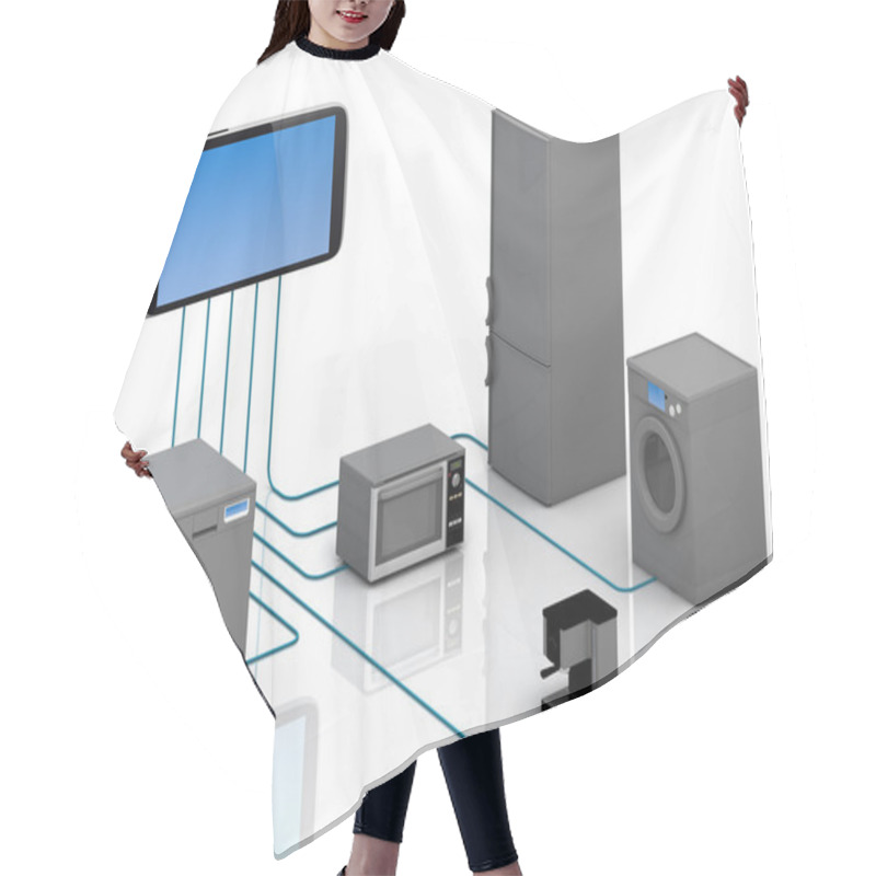 Personality  Internet Of Things Concept Hair Cutting Cape